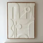 Tableau 3D Texturé blanc