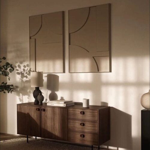 Pack 2Tableaux Abstrait 3D Shape 10