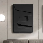 Tableau Texturé 3D Noir