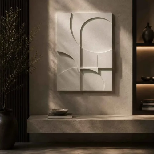 Tableau 3D art mural texturé unique pour sublimer un salon ou un bureau.